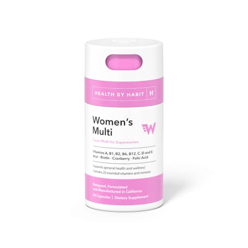 Health by Habit Women's Multi Supplement, 23 Vitamins & Minerals, 60 Capsules