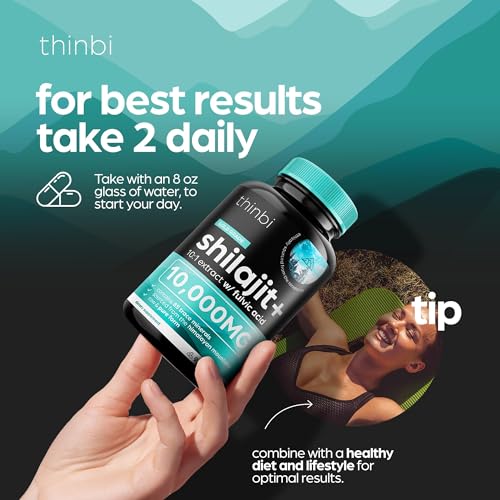 Thinbi Himalayan Shilajit, 10000mg, 90 Capsules