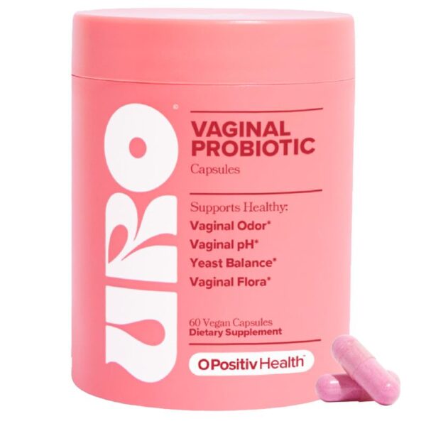 URO Vaginal Probiotics for Women, pH Balance, 60 Count