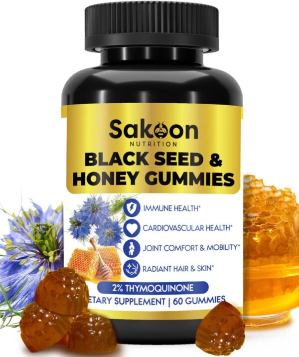 Sakoon Black Seed Oil & Honey Gummies, 60 Count