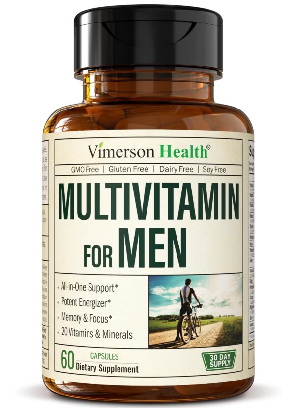 Men’s Multivitamin & Mineral Supplement, Energy & Focus, 30 Capsules